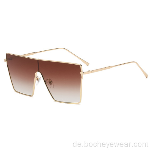 Europäische und amerikanische Mode mit großem Rahmen quadratische Sonnenbrille Damenmode verbundene Metallsonnenbrille Herrensonnenbrille s21021